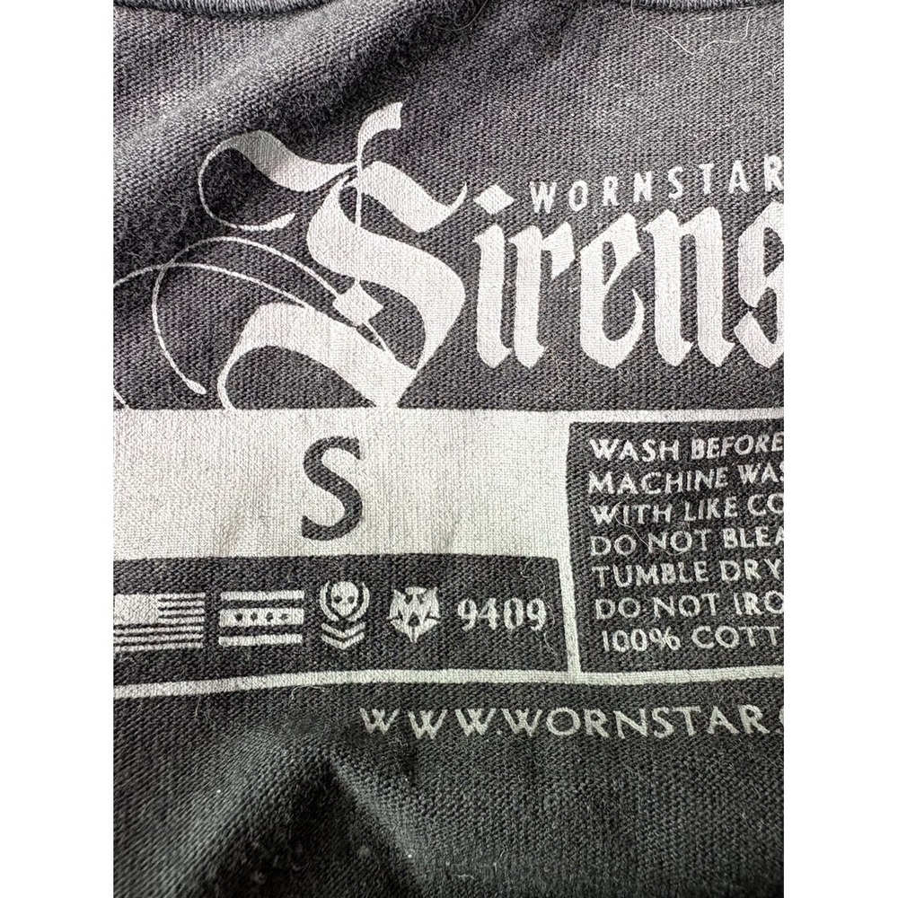 Wornstar Sirens Angel Graphic Hoodie NWT Womens S Black Gothic Streetwear Grunge - Picture 6 of 10